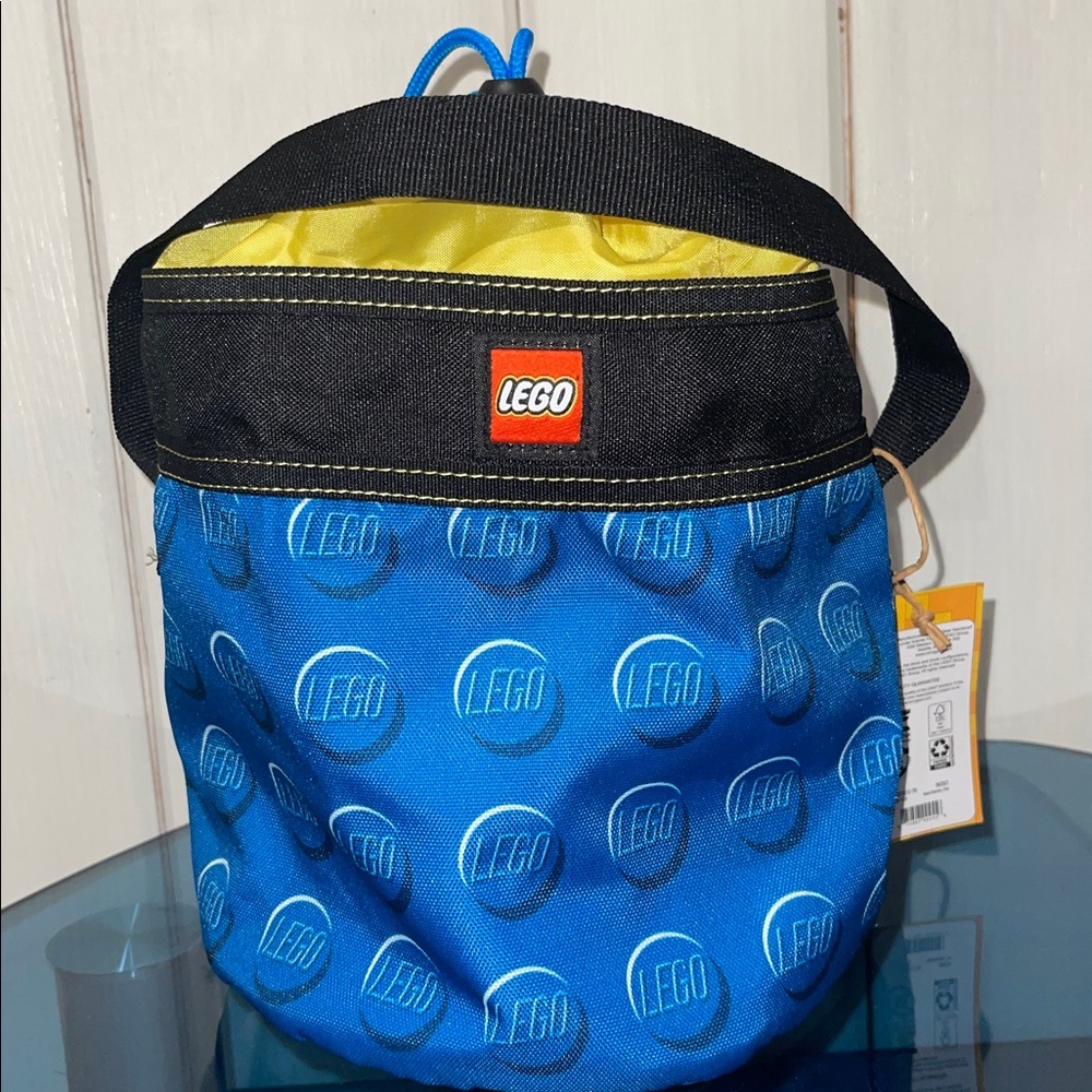 LEGO Building Bricks Travel Storage Cinch Bucket Carry Tote Toy Organizer NWT